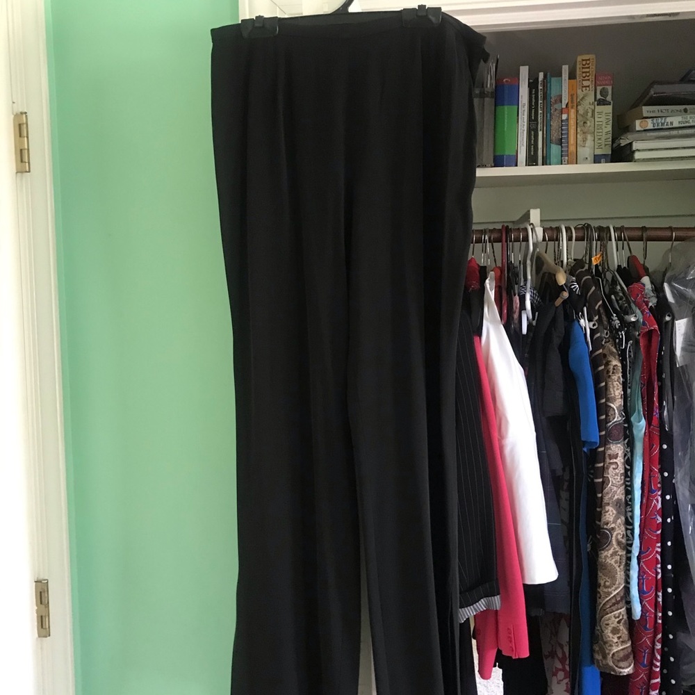 EUC Black Silk Pants Size 10